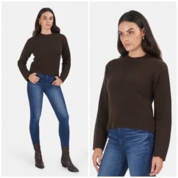 RTA Cedar Emma Cashmere Sweater Brown Large - Picture 3 of 15